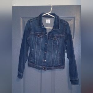 Old Navy Women's Dark Blue Jean Jacket